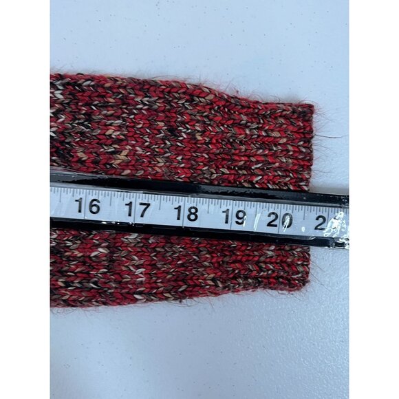 Sanctuary Chunky Knit Fringe Sweater Red Black Fair Isle Boho Size Small - Picture 10 of 16